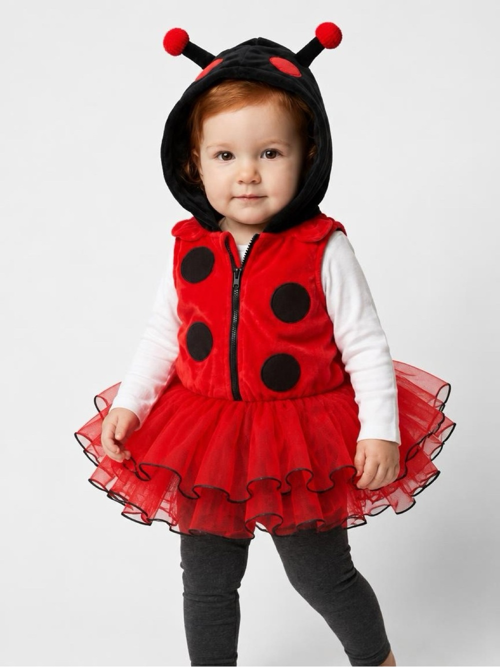 Dream Play Imagine Toddler Ladybug Costume Bubble Vest 18M Red Black Halloween